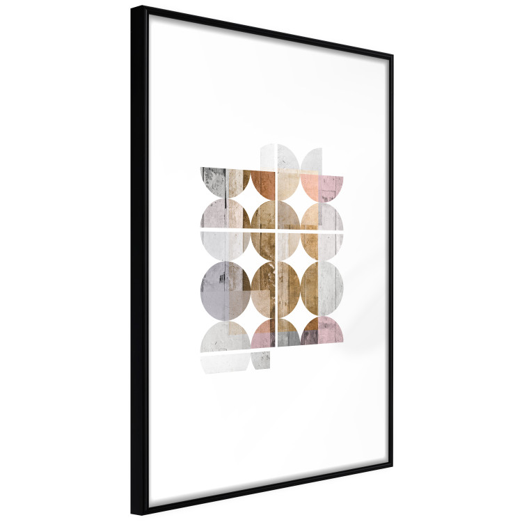 Poster Harmonious Shape - abstract circles on a contrasting white background 125262 additionalImage 11