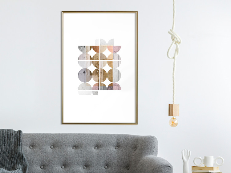 Poster Harmonious Shape - abstract circles on a contrasting white background 125262 additionalImage 13