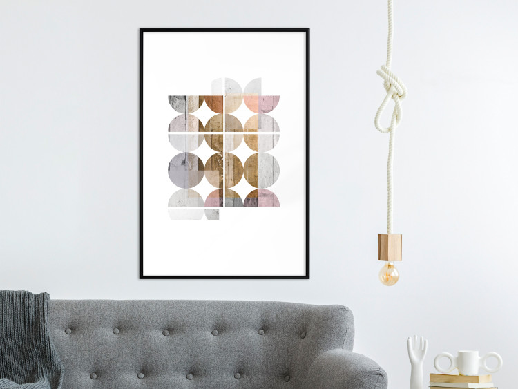 Poster Harmonious Shape - abstract circles on a contrasting white background 125262 additionalImage 3