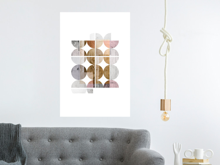 Poster Harmonious Shape - abstract circles on a contrasting white background 125262 additionalImage 14