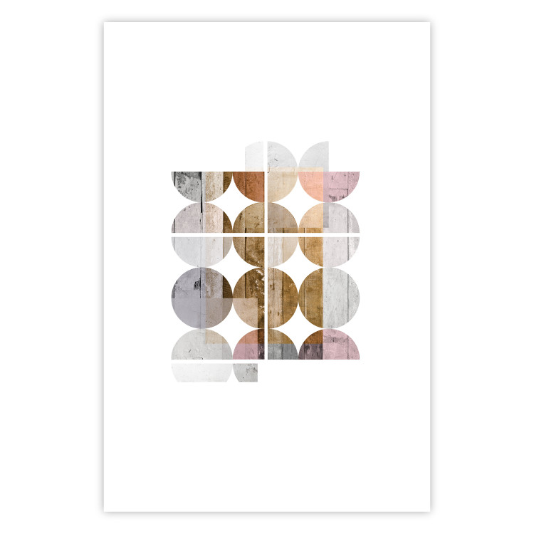 Poster Harmonious Shape - abstract circles on a contrasting white background 125262 additionalImage 18