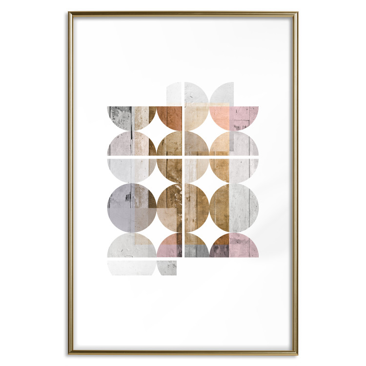 Poster Harmonious Shape - abstract circles on a contrasting white background 125262 additionalImage 19