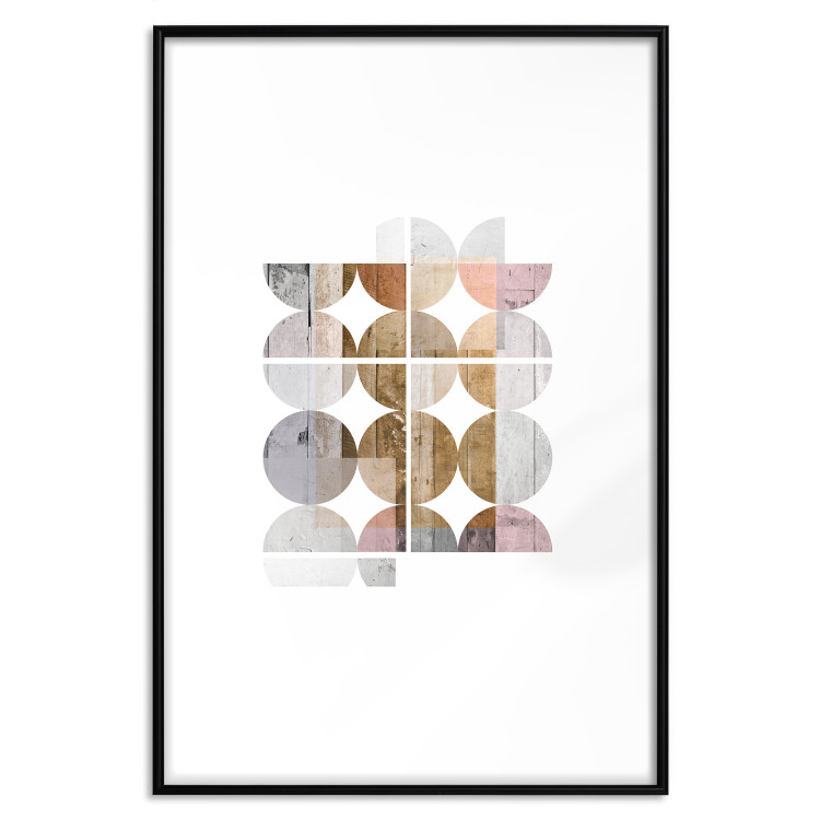 Poster Harmonious Shape - abstract circles on a contrasting white background 125262 additionalImage 20