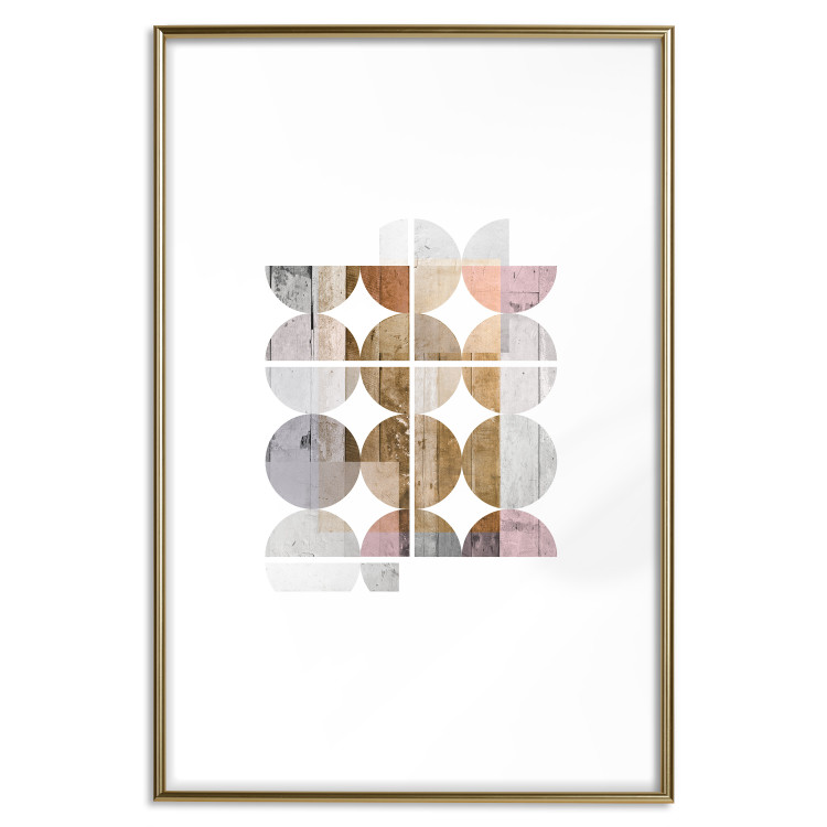 Poster Harmonious Shape - abstract circles on a contrasting white background 125262 additionalImage 16