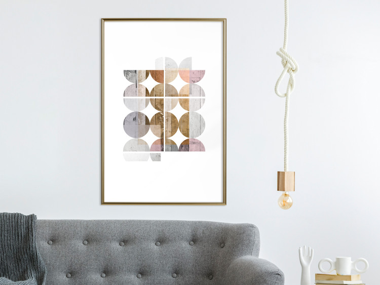 Poster Harmonious Shape - abstract circles on a contrasting white background 125262 additionalImage 5