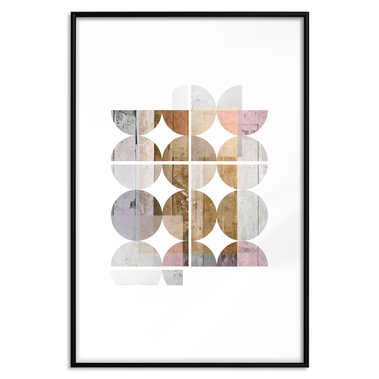 Poster Harmonious Shape - abstract circles on a contrasting white background 125262 additionalImage 17