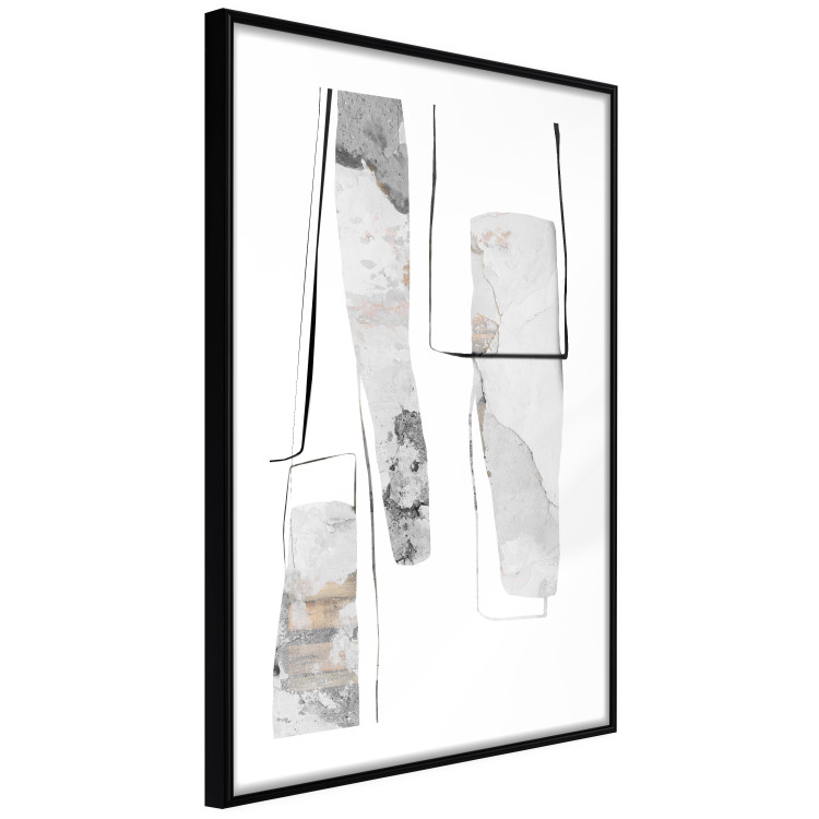 Poster Gray Reform - line art and abstract figures with stone texture 125362 additionalImage 11