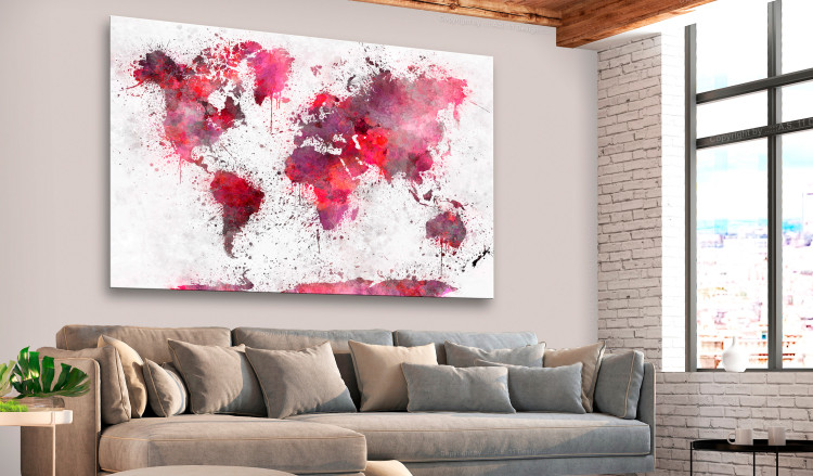 Large canvas print Bloody Map [Large Format] 128662 additionalImage 6