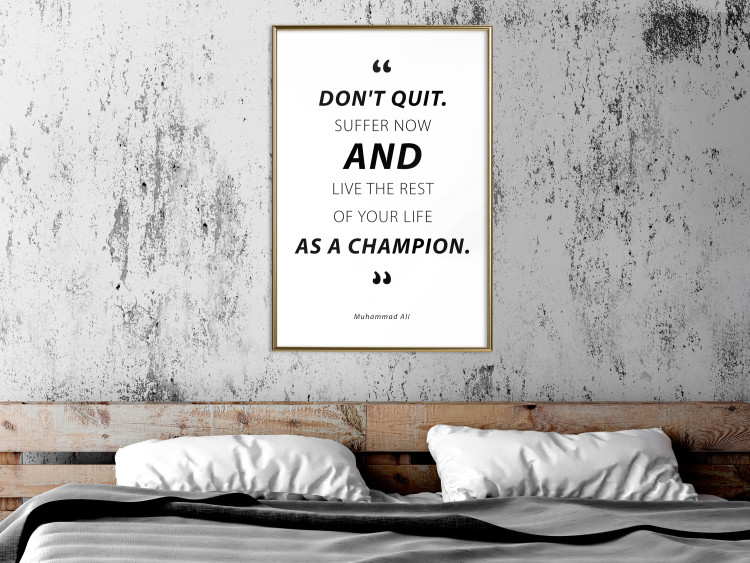 Wall Poster Quote - Muhammad Ali - black and white composition with motivational quotes 128862 additionalImage 5