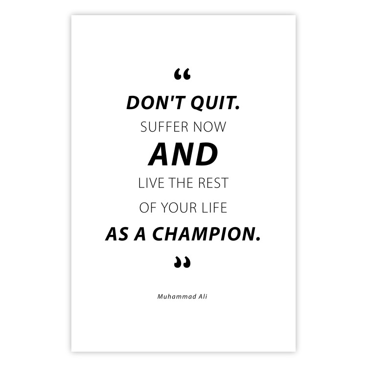 Wall Poster Quote - Muhammad Ali - black and white composition with motivational quotes 128862 additionalImage 19
