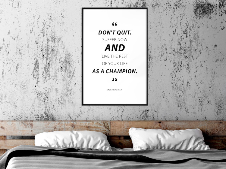 Wall Poster Quote - Muhammad Ali - black and white composition with motivational quotes 128862 additionalImage 18