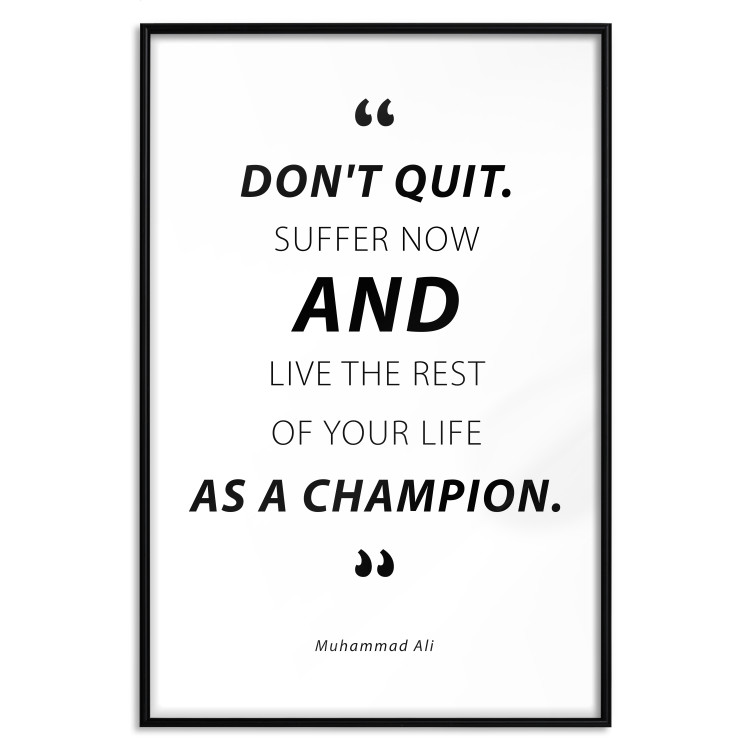 Wall Poster Quote - Muhammad Ali - black and white composition with motivational quotes 128862 additionalImage 16