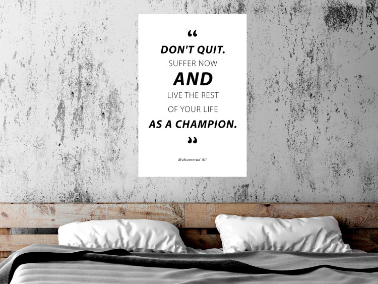 Wall Poster Quote - Muhammad Ali - black and white composition with motivational quotes 128862 additionalImage 2