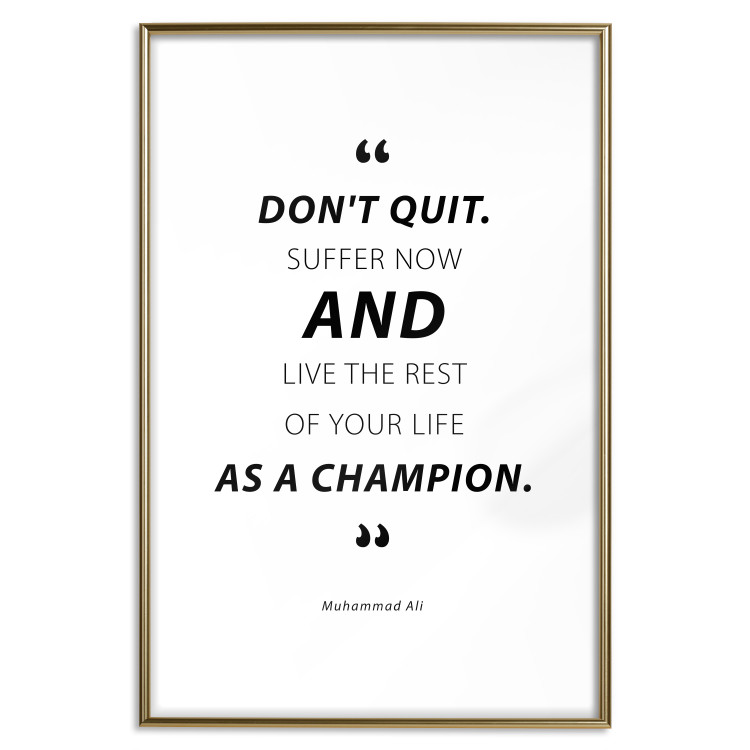 Wall Poster Quote - Muhammad Ali - black and white composition with motivational quotes 128862 additionalImage 14