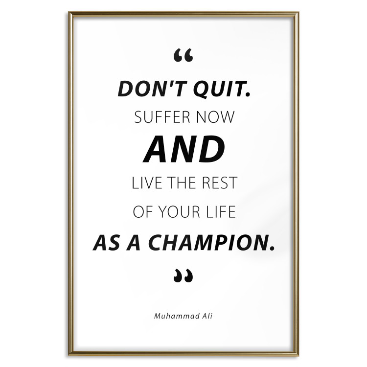 Wall Poster Quote - Muhammad Ali - black and white composition with motivational quotes 128862 additionalImage 17