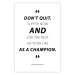Wall Poster Quote - Muhammad Ali - black and white composition with motivational quotes 128862