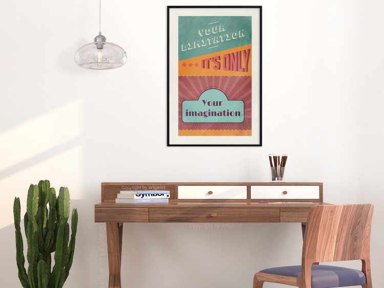 Poster Your Limitation It's Only Your Imagination - colorful pattern with text 129162 additionalImage 24
