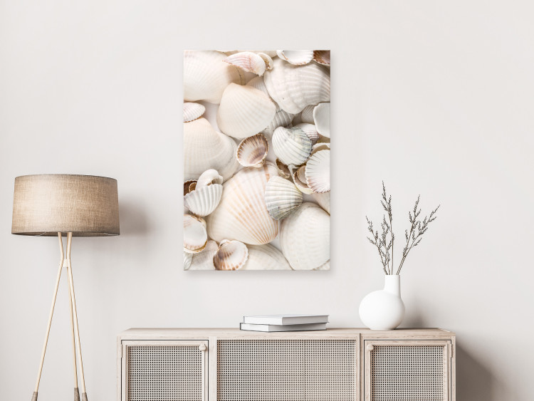 Canvas Marine Collection (1-part) vertical - landscape of various sea shells 129462 additionalImage 3