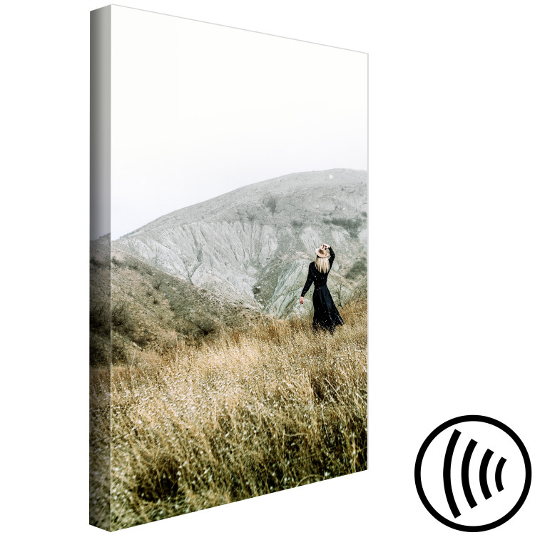 Canvas Lost in Nature (1-piece) Vertical - landscape of a woman against mountains 130262 additionalImage 6
