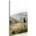 Canvas Lost in Nature (1-piece) Vertical - landscape of a woman against mountains 130262 additionalThumb 2