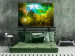 Canvas Print Blurry Map - Continents in Yellow, Green and Blue 135162 additionalThumb 3