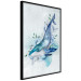 Wall Poster Mr. Whale - large fish from the aquatic world among plants on a light background 135362 additionalThumb 3
