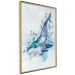 Wall Poster Mr. Whale - large fish from the aquatic world among plants on a light background 135362 additionalThumb 2