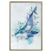 Wall Poster Mr. Whale - large fish from the aquatic world among plants on a light background 135362 additionalThumb 9