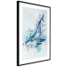 Wall Poster Mr. Whale - large fish from the aquatic world among plants on a light background 135362 additionalThumb 19