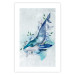 Wall Poster Mr. Whale - large fish from the aquatic world among plants on a light background 135362 additionalThumb 11