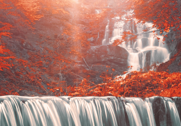 Large canvas print Awesome Waterfall - Red [Large Format] 136362 additionalImage 4