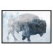 Poster Lonely Horizontal Expedition - walking animal against a winter landscape background 137162 additionalThumb 11