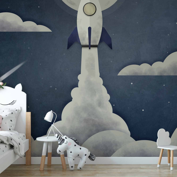 Photo Wallpaper Space travel - flying rocket in space with planets and stars 138562 additionalImage 8