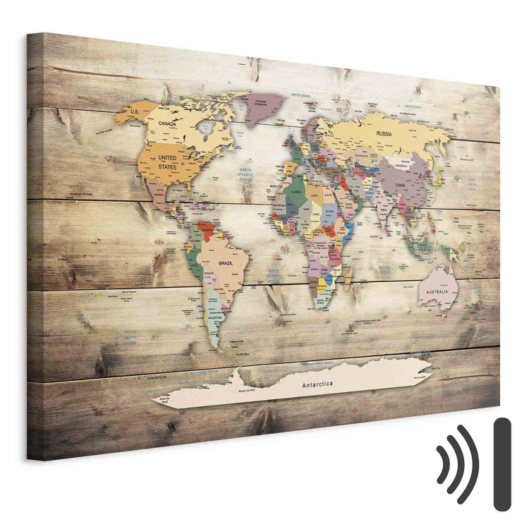 Canvas World Map: Colourful Continents 141262 additionalImage 8