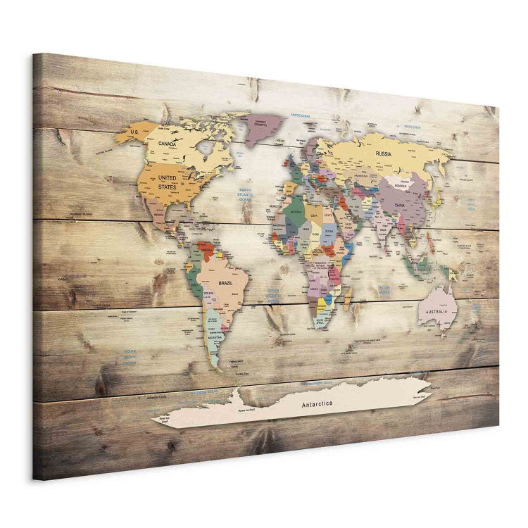Canvas World Map: Colourful Continents 141262 additionalImage 2