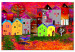 Canvas Children's Cottages (1-piece) Wide - view of a colorful city 143162