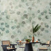 Wall Mural Plant dance - delicate leaves in green on a concrete-textured background 143862 additionalThumb 6