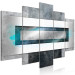 Canvas Metal Abstraction (5-piece) - geometric turquoise composition 144062 additionalThumb 2