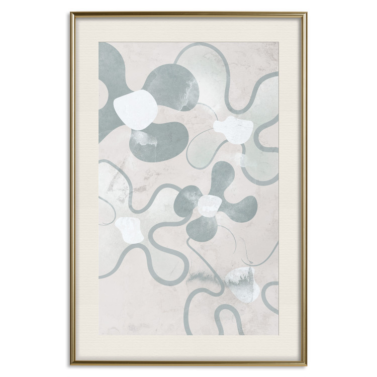 Poster Blue Daisies - Abstract Shapes to Suggest Flowers 144762 additionalImage 4