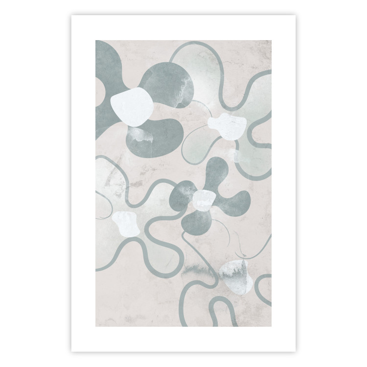 Poster Blue Daisies - Abstract Shapes to Suggest Flowers 144762 additionalImage 20