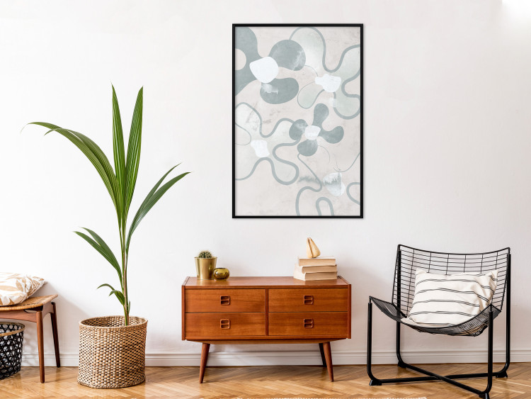 Poster Blue Daisies - Abstract Shapes to Suggest Flowers 144762 additionalImage 19