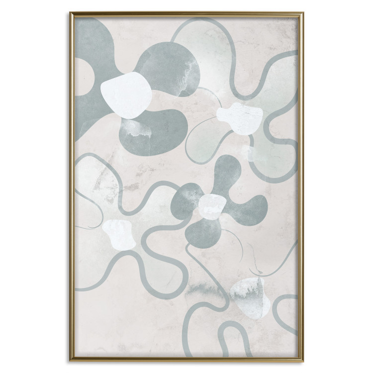 Poster Blue Daisies - Abstract Shapes to Suggest Flowers 144762 additionalImage 17
