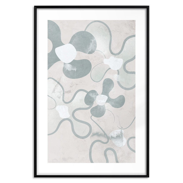 Poster Blue Daisies - Abstract Shapes to Suggest Flowers 144762 additionalImage 18