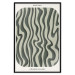 Wall Poster Wavy Shapes - Green Irregular Stripes With a Signature 150062 additionalThumb 22