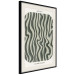 Wall Poster Wavy Shapes - Green Irregular Stripes With a Signature 150062 additionalThumb 8
