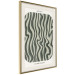 Wall Poster Wavy Shapes - Green Irregular Stripes With a Signature 150062 additionalThumb 13