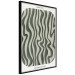 Wall Poster Wavy Shapes - Green Irregular Stripes With a Signature 150062 additionalThumb 6