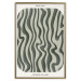 Wall Poster Wavy Shapes - Green Irregular Stripes With a Signature 150062 additionalThumb 23