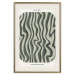 Wall Poster Wavy Shapes - Green Irregular Stripes With a Signature 150062 additionalThumb 26