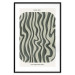 Wall Poster Wavy Shapes - Green Irregular Stripes With a Signature 150062 additionalThumb 21